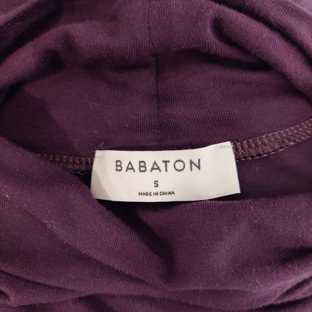 Aritzia Babaton Women's Violet Lightweight Slim Fit Long Sleeve Turtleneck | S - Picture 4 of 8